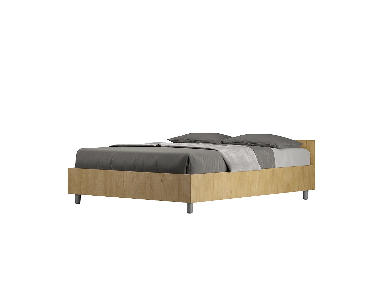 Łóżko bez stelaża 140x200 dąb naturalny Nuamo 3578982 - obrazek 1