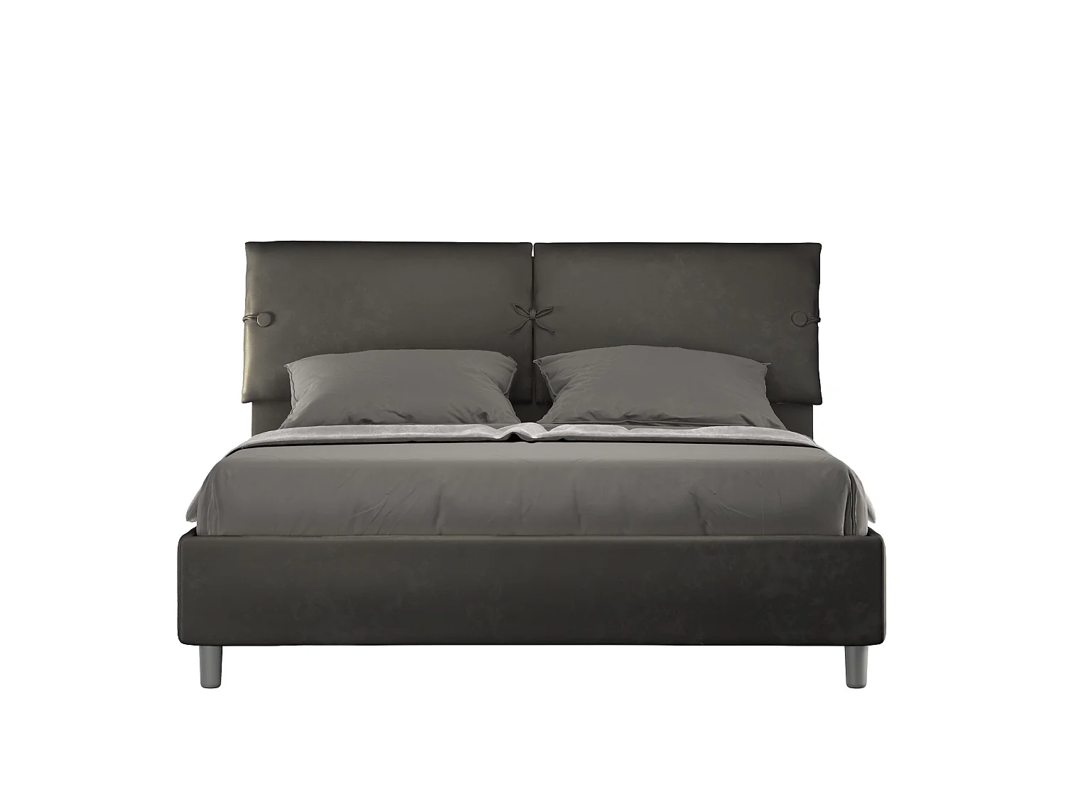 Łóżko bez stelaża tapicerowane 160x210 microfibra Szary Sleeper 3602395 - obrazek 1