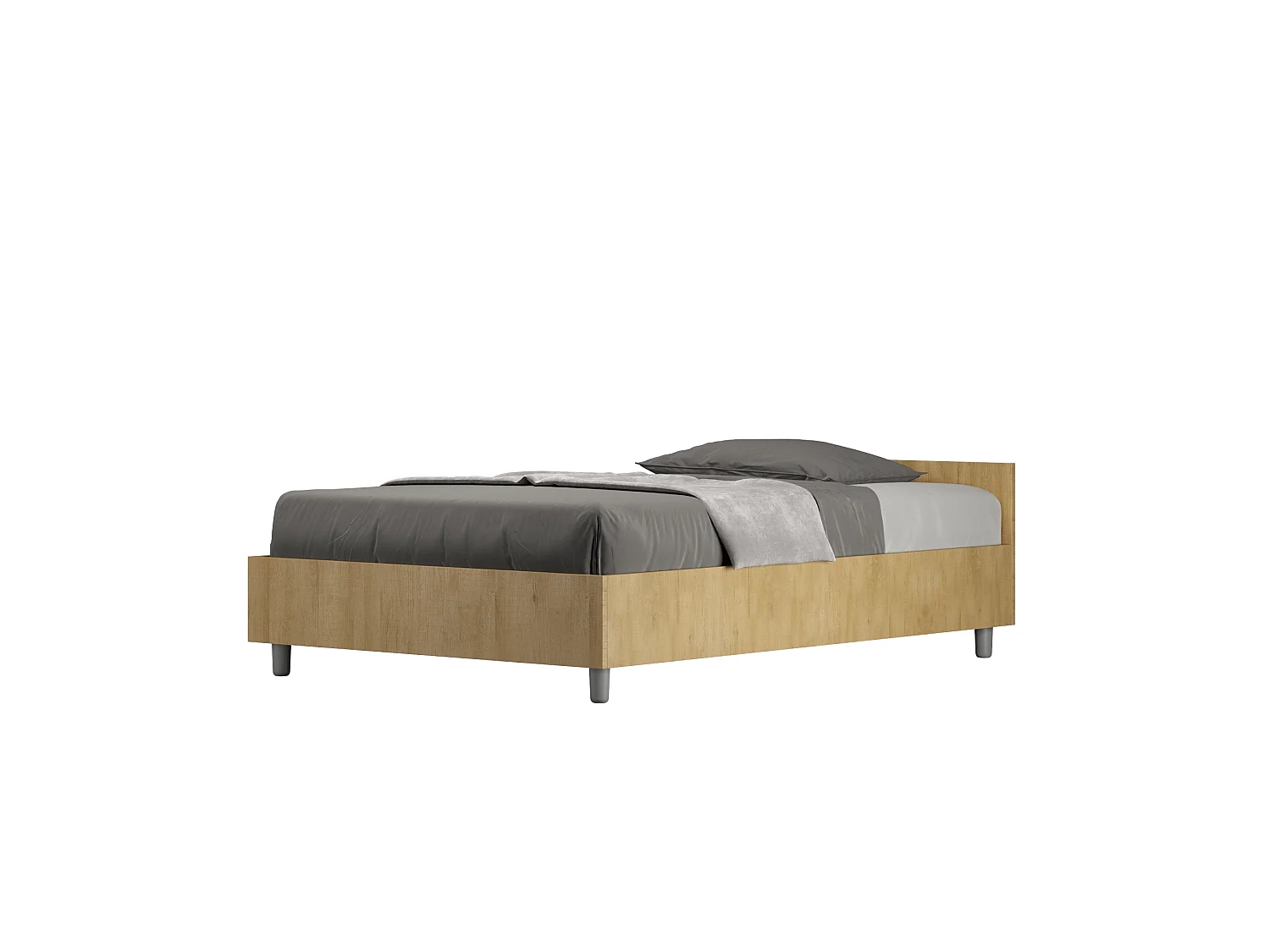 Łóżko bez stelaża 120x200 dąb naturalny Nuamo 3603061 - obrazek 1