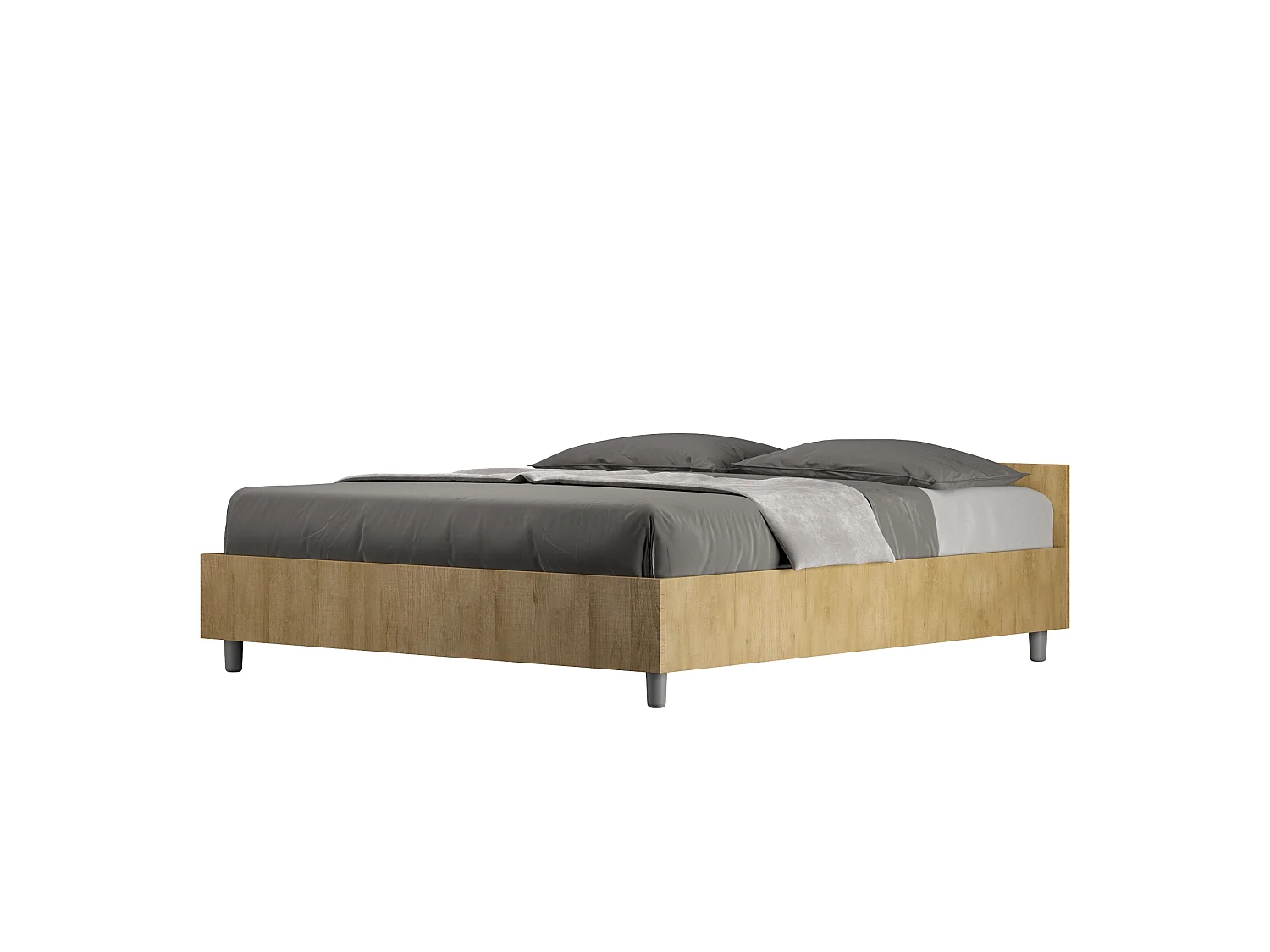 Łóżko bez stelaża 160x200 Dąb naturalny Nuamo 3578997 - obrazek 1