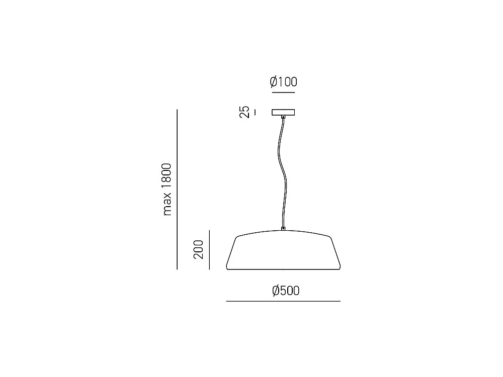 Blanca – Biała lampa wisząca 1XE27 max 1X60W IP20 – Lampa sufitowa o nowoczesnym wzornictwie z aluminium – Gniazdo E27 4105009
