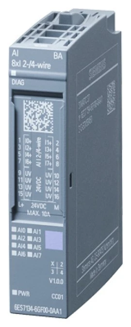 Moduł wejść analogowych 8WE 24V DC SIMATIC ET 200SP 6ES7134‑6GF00‑0AA1 - obrazek 1