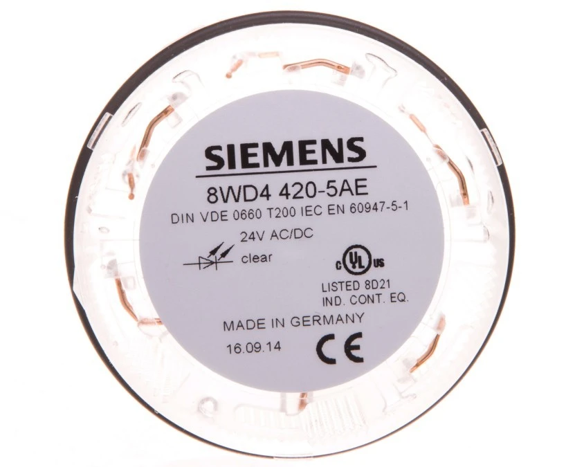 Moduł świetlny do kolumny sygnalizacyjnej 70mm LED bezbarwny światło ciagłe 24V AC_DC IP65 8WD4420‑5AE - obrazek 2