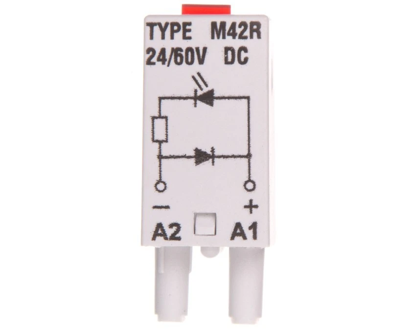 Moduł sygnalizacyjny LD (diody: LED czerwony + D) 24‑60V DC M42R szary 854844 - obrazek 1
