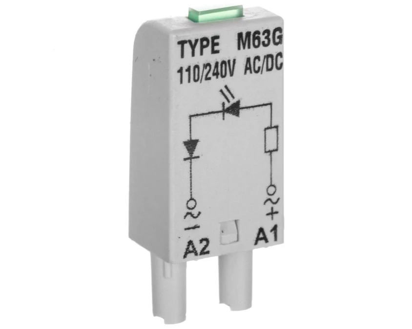 Moduł sygnalizacyjny L (dioda: LED zielony) 110‑230 V AC/DC M63G szary 854854 - obrazek 1