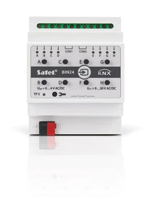 Moduł wejść binarnych KNX‑BIN24 dla systemów automatyki KNX, 8 wejść, Satel
