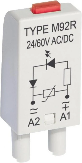 Moduł sygnalizacyjny LV LED czerwony + V 24‑60V AC/DC M92R szary 854859 - obrazek 1