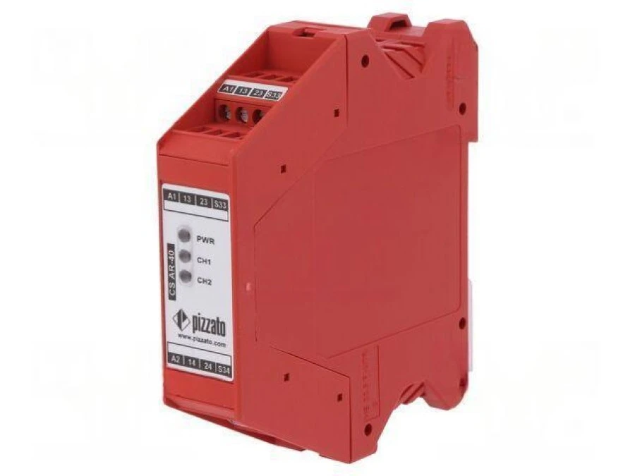 Moduł typu przekaźnik bezpieczeństwa Uzas 24VAC/DC na szynę DIN CS CS AR‑40V024 - obrazek 1