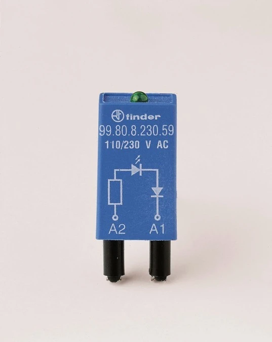 Moduł sygnalizacyjny LED zielony + dioda gaszeniowa 6‑24V DC polaryzacja A1+ 99.80.9.024.99 - obrazek 2