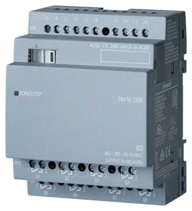 Moduł wejść/wyjść 8WE 8WY cyfrowych 230V DC/przekaźnikowe LOGO! DM16 230R 6ED1055‑1FB10‑0BA2 - obrazek 3