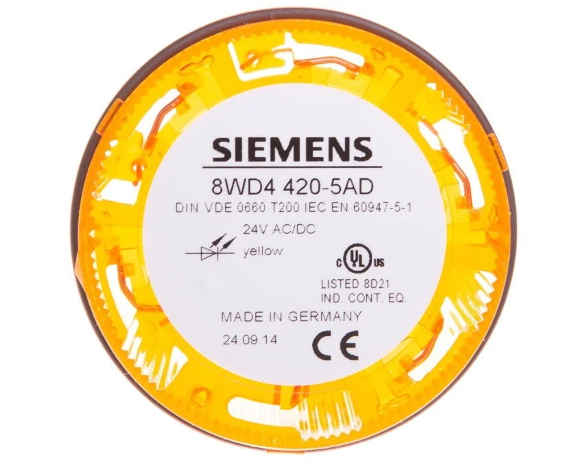 Moduł świetlny do kolumny sygnalizacyjnej 70mm LED żółty światło ciagłe 24V AC_DC IP65 8WD4420‑5AD - obrazek 2