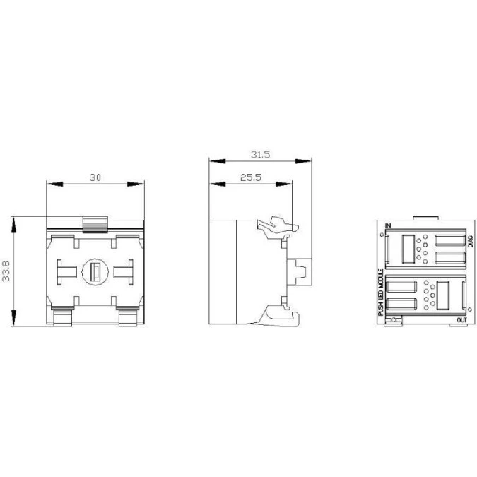 Moduł terminalowy Profinet sterowniczy z LED żółty montaż tablicowy SIRIUS ACT 3SU1401‑1MC30‑1CA1 - obrazek 2
