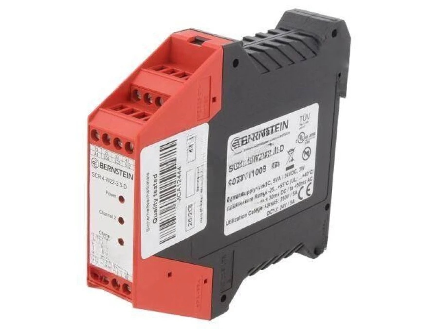 Moduł typu przekaźnik bezpieczeństwa 24VAC 24VDC na szynę DIN ‑25...50C SCR 4‑W22‑3.5‑D - obrazek 1