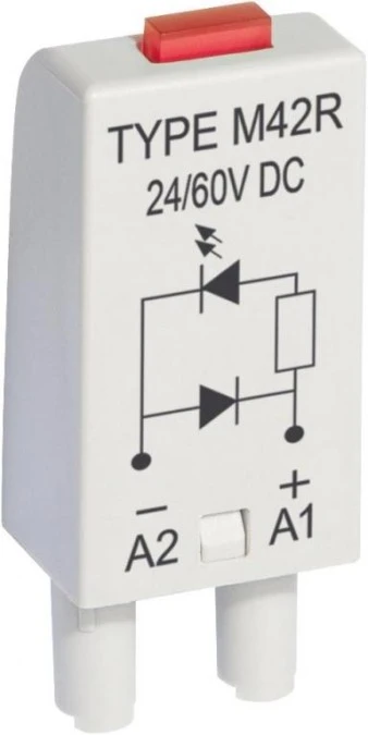 Moduł sygnalizacyjny LD (diody: LED czerwony + D) 24‑60V DC M42R szary 854844 - obrazek 2