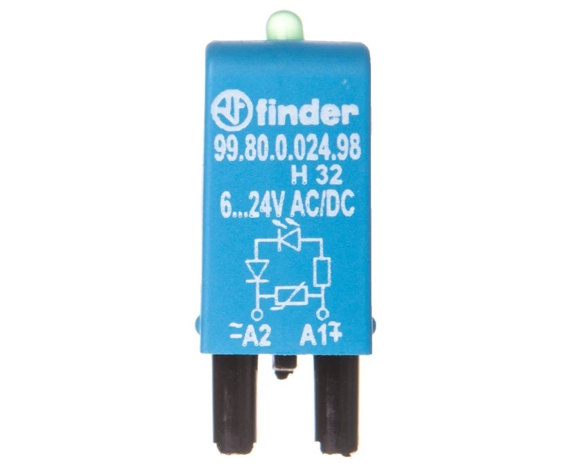 Moduł sygnalizacyjny LED zielony + warystor 6‑24V AC/DC 99.80.0.024.98 - obrazek 1