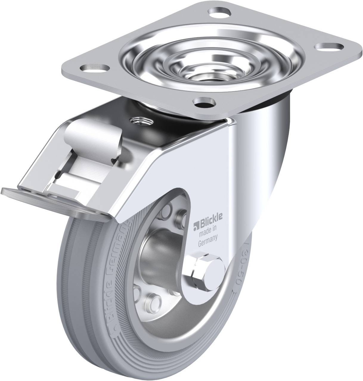 Blickle 331579 LE-VE 100R-FI-SG Kółko skrętne z hamulcem Średnica koła: 100 mm Maksymalne obciążenie: 70 kg 1 szt. - obrazek 1