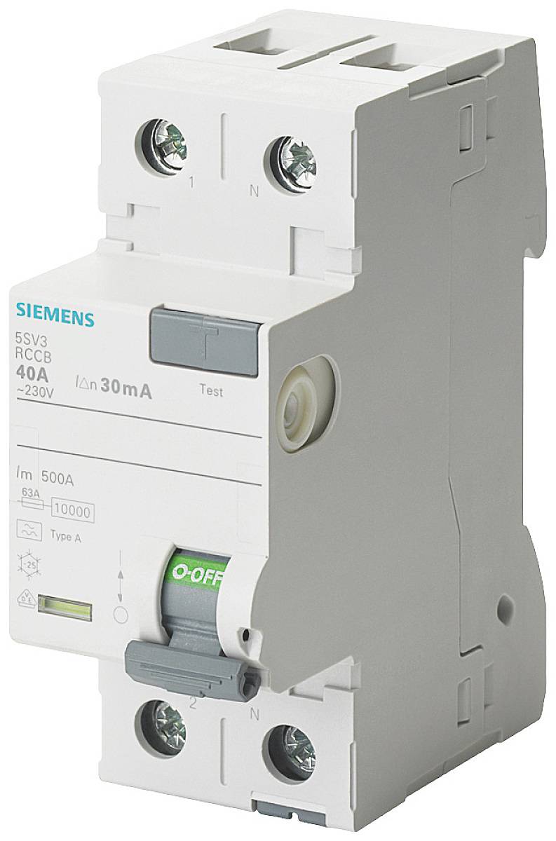 Siemens 5SV33126GV01 Wyłącznik różnicowoprądowy A 25 A 0.03 A 230 V - obrazek 1