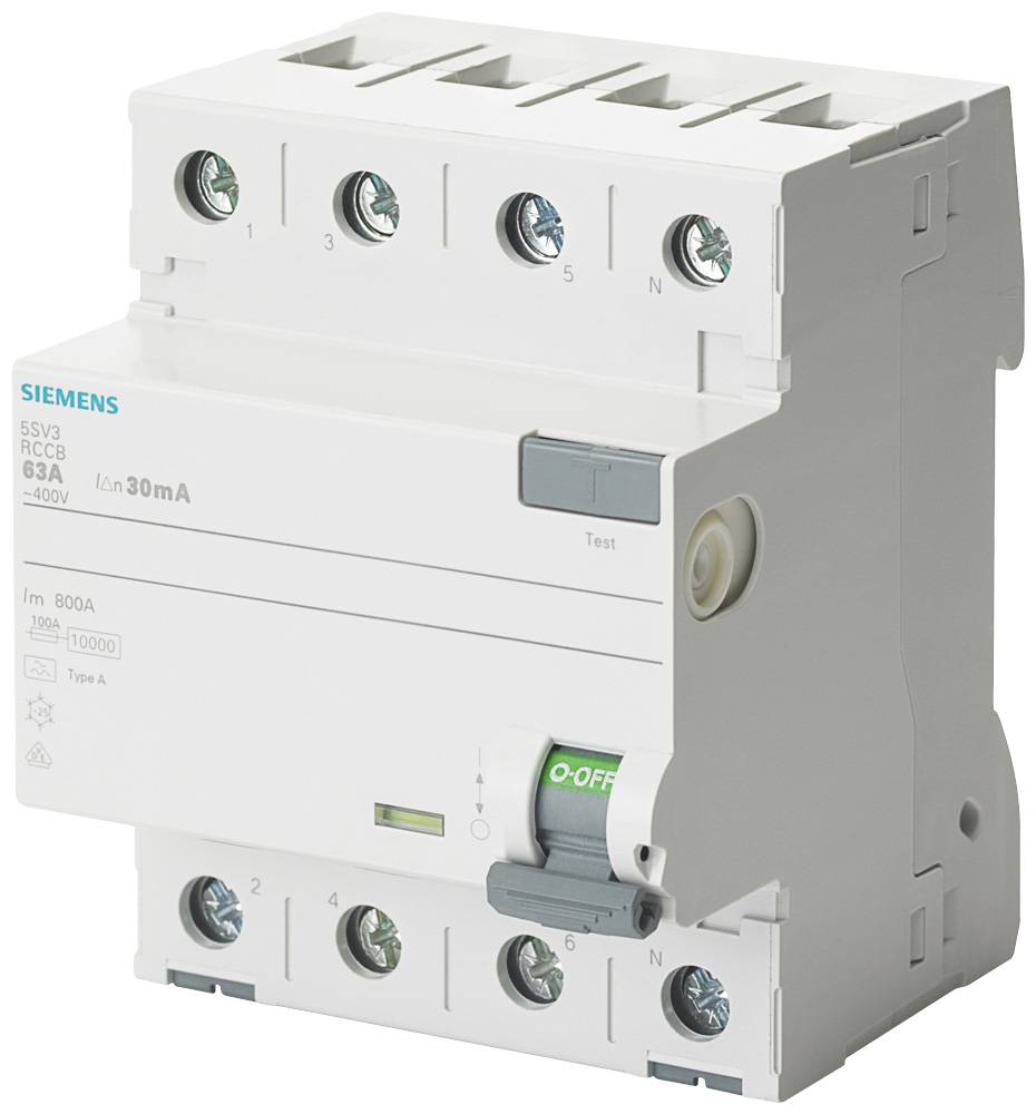 Wyłącznik różnicowoprądowy Siemens 5SV33446GV01, 40 A, 0.03 A, 400 V - obrazek 1