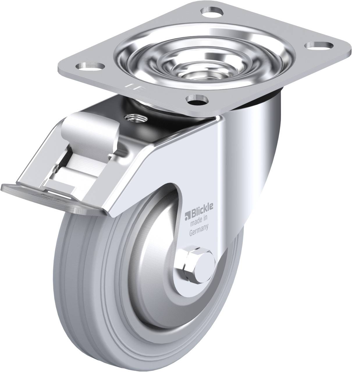 Blickle 739118 LE-VE 100R-FI-SG-FA Kółko skrętne z hamulcem Średnica koła: 100 mm Maksymalne obciążenie: 70 kg 1 szt. - obrazek 1