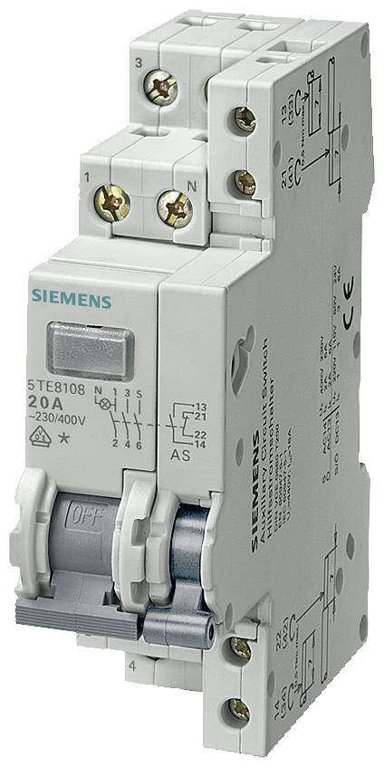 Przełącznik sterujący szary 20 A 3 NO Siemens 5TE8108 - obrazek 1