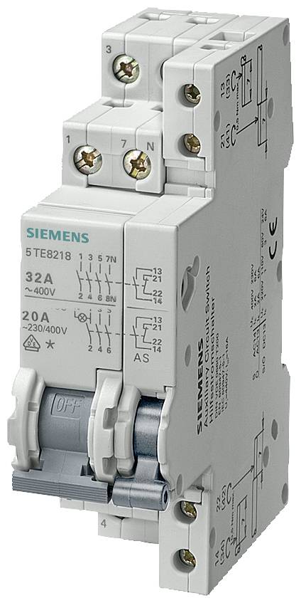 Wyłącznik szary 32 A 3 NO Siemens 5TE8218 - obrazek 1