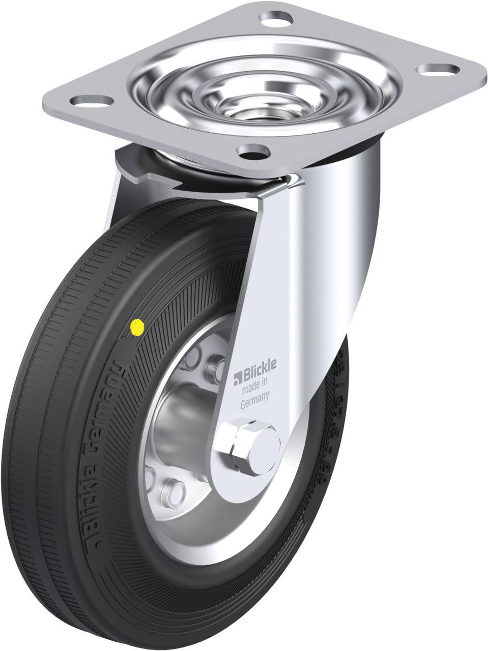 Blickle 551572 LE-VE 125R-EL Kółko skrętne Średnica koła: 125 mm Maksymalne obciążenie: 100 kg 1 szt. - obrazek 1