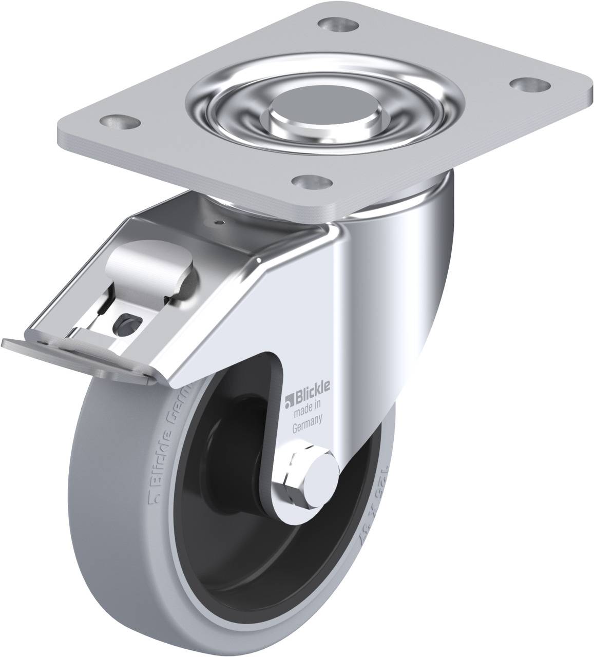 Blickle 665620 LH-POEV 125R-3-FI-SG Kółko skrętne z hamulcem Średnica koła: 125 mm Maksymalne obciążenie: 250 kg 1 szt. - obrazek 1