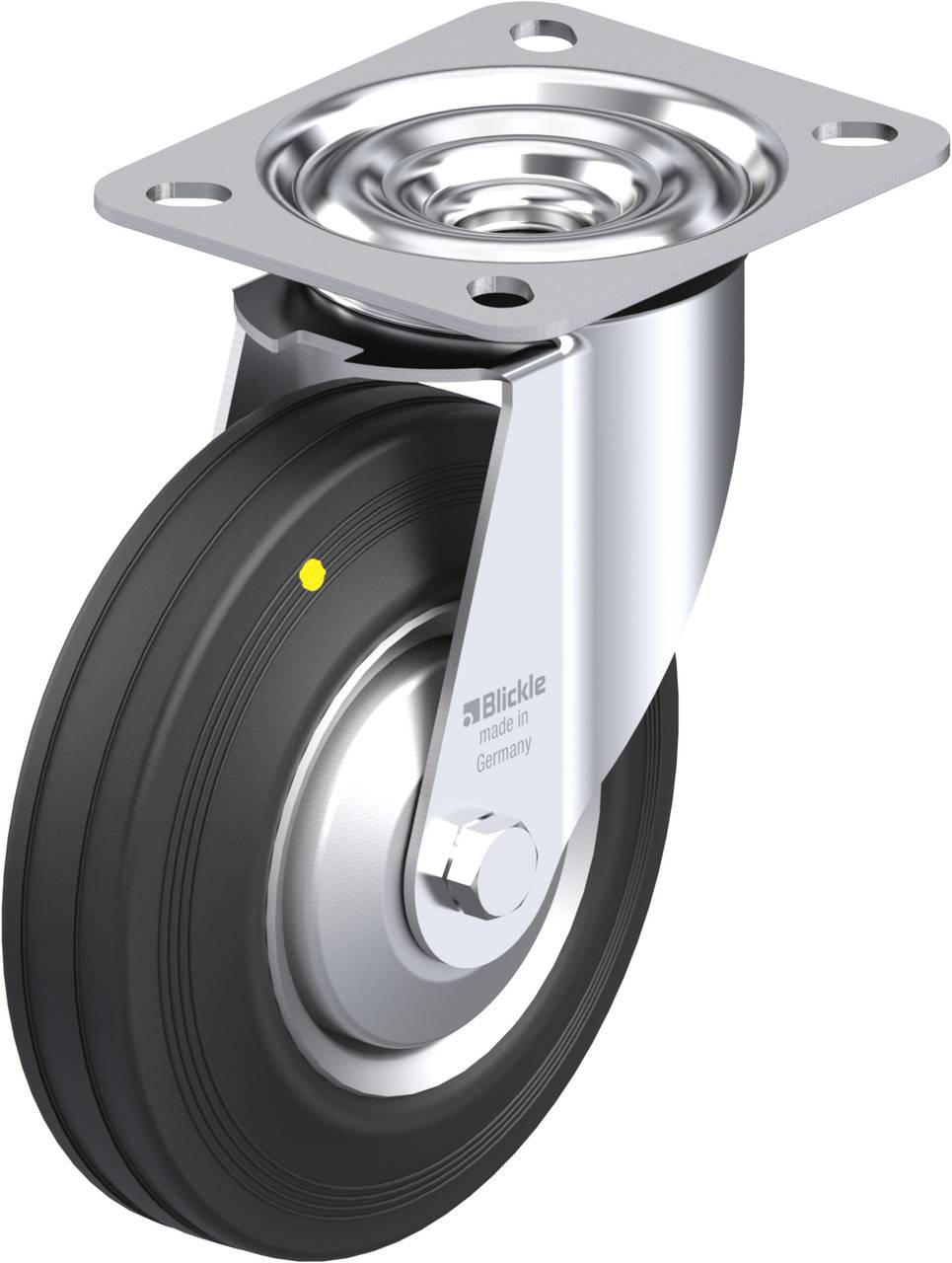 Blickle 656199 LE-VE 125R-EL-FA Kółko skrętne Średnica koła: 125 mm Maksymalne obciążenie: 100 kg 1 szt. - obrazek 1