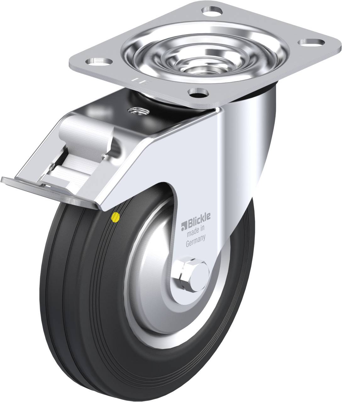 Blickle 656207 LE-VE 125R-FI-EL-FA Kółko skrętne z hamulcem Średnica koła: 125 mm Maksymalne obciążenie: 100 kg 1 szt. - obrazek 1
