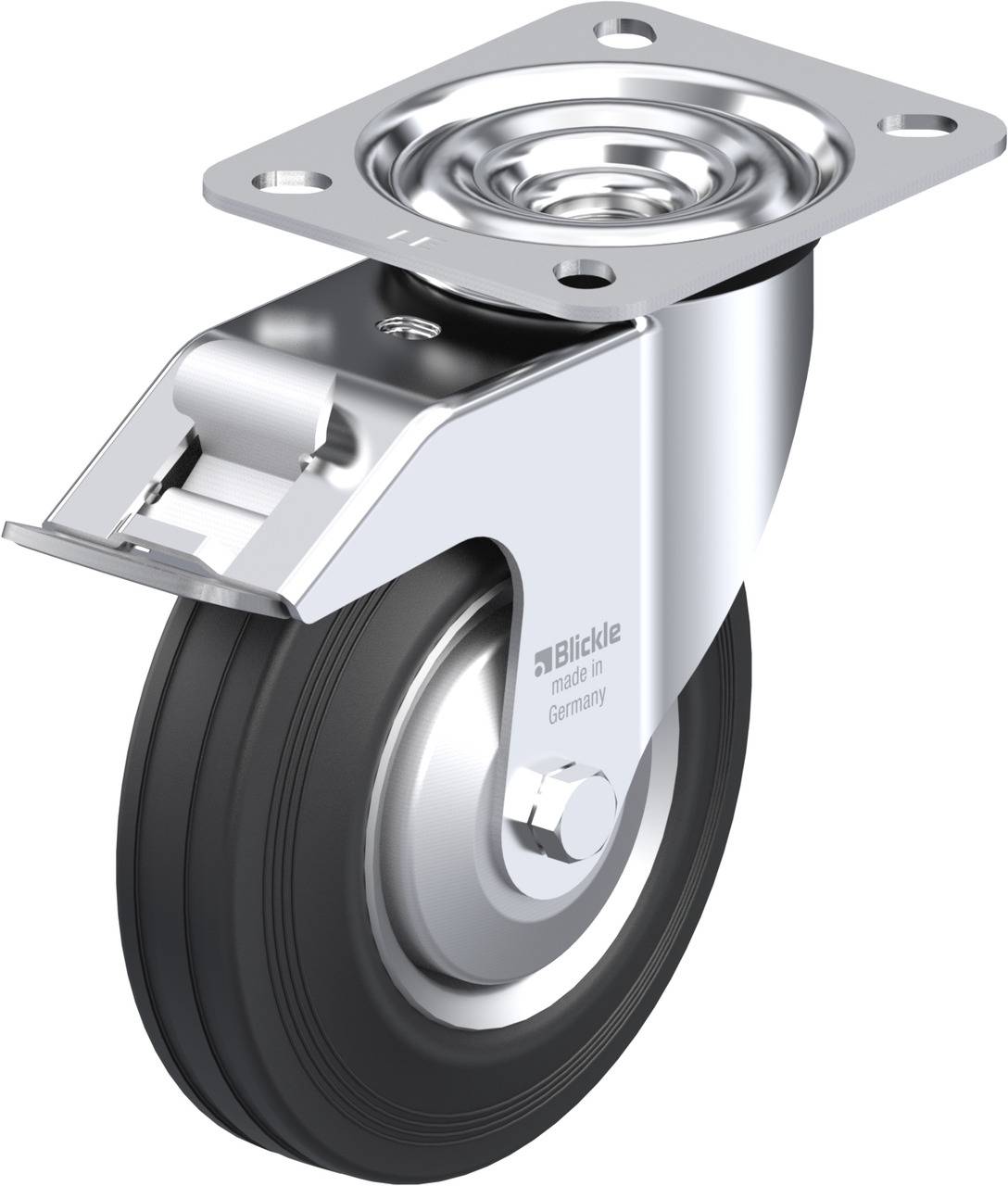 Blickle 298711 LE-VE 125R-FI-FA Kółko skrętne z hamulcem Średnica koła: 125 mm Maksymalne obciążenie: 100 kg 1 szt. - obrazek 1