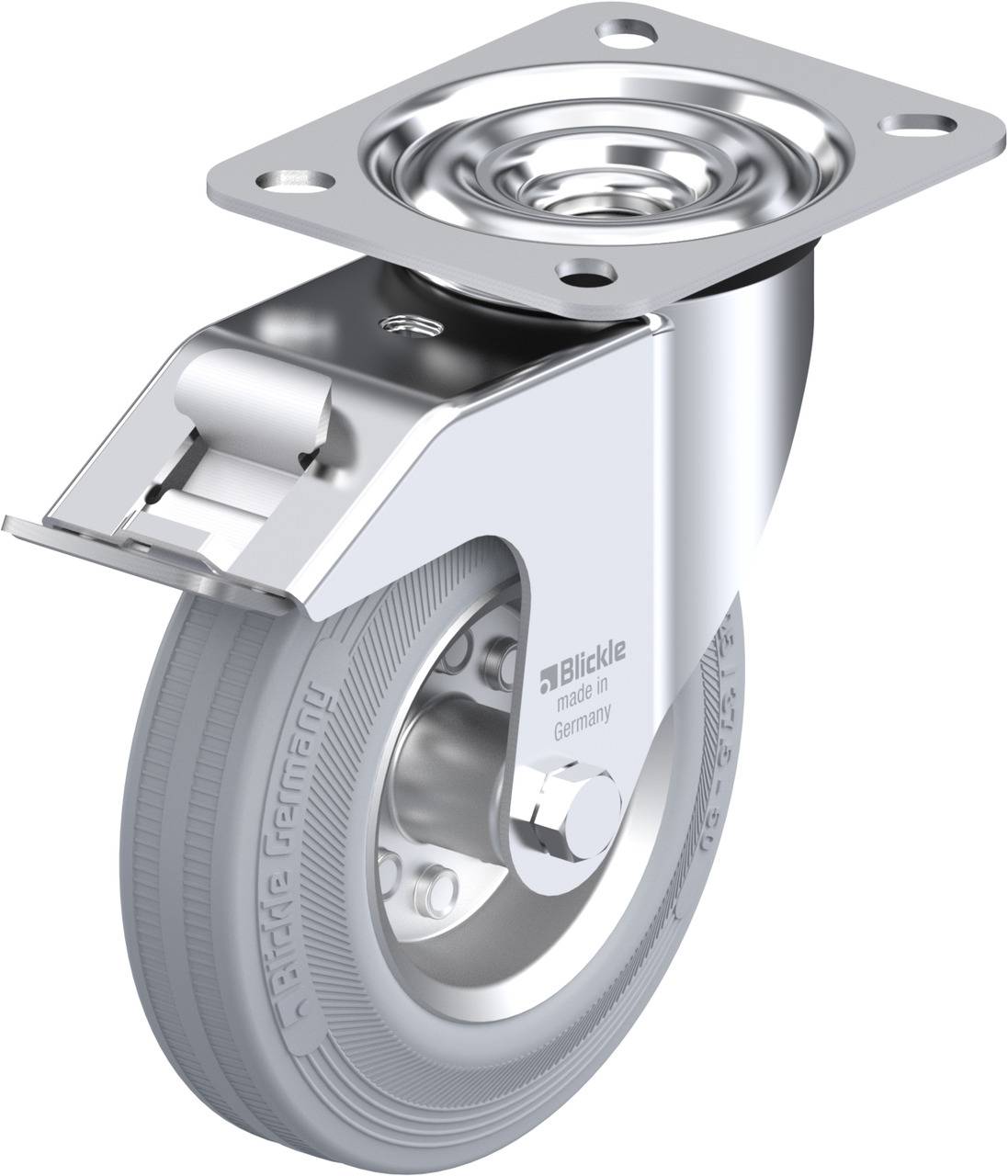 Blickle 331561 LE-VE 125R-FI-SG Kółko skrętne z hamulcem Średnica koła: 125 mm Maksymalne obciążenie: 100 kg 1 szt. - obrazek 1