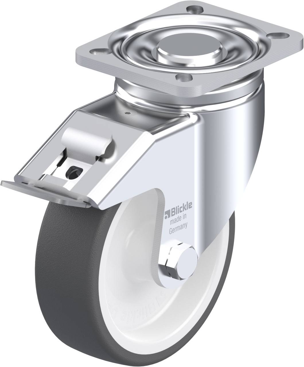 Blickle 612176 LH-POTH 125G-1-FI Kółko skrętne z hamulcem Średnica koła: 125 mm Maksymalne obciążenie: 350 kg 1 szt. - obrazek 1