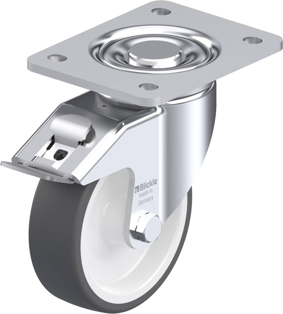 Blickle 660787 LH-POTH 125G-3-FI Kółko skrętne z hamulcem Średnica koła: 125 mm Maksymalne obciążenie: 350 kg 1 szt. - obrazek 1