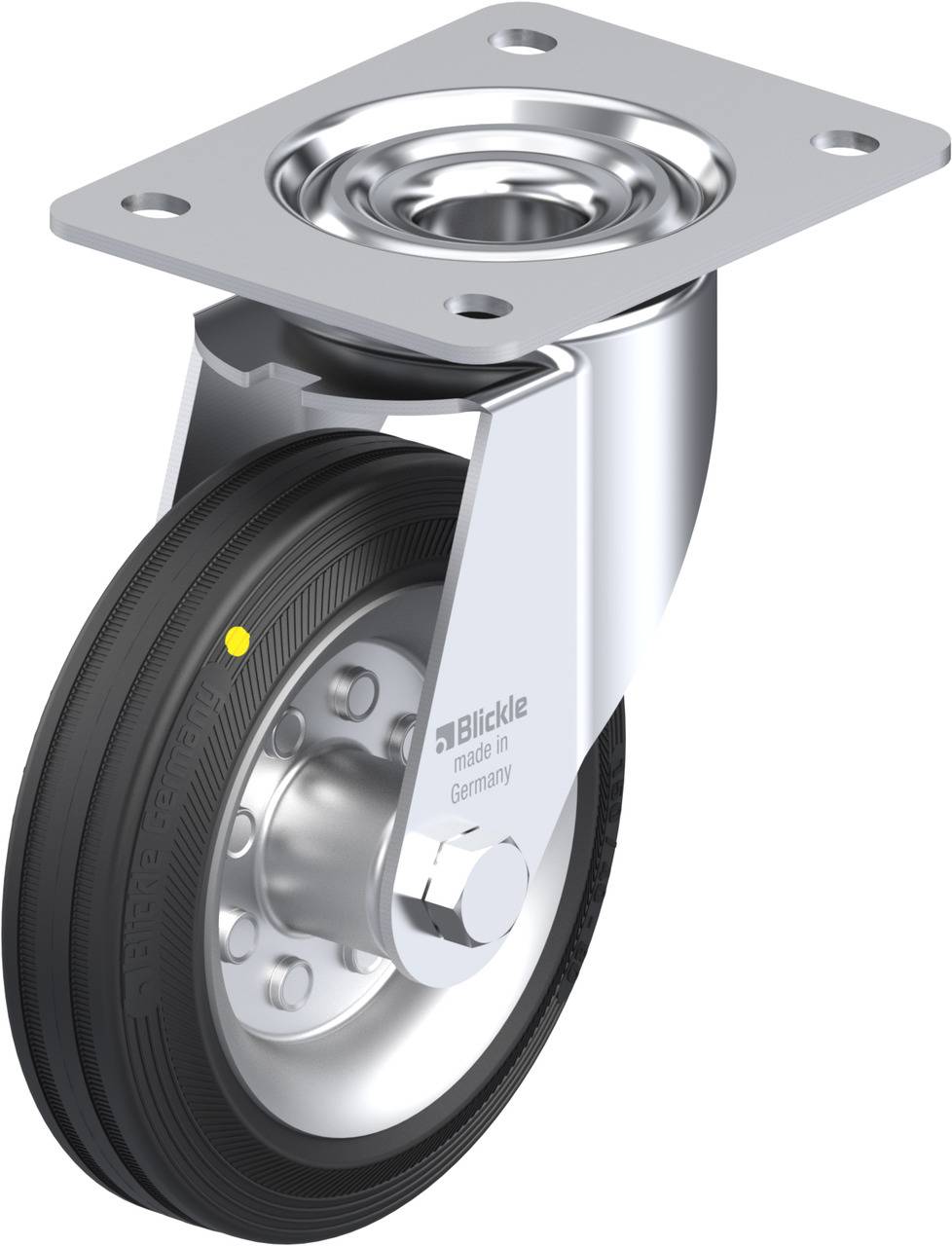 Blickle 642504 LE-VE 150R-EL Kółko skrętne Średnica koła: 150 mm Maksymalne obciążenie: 135 kg 1 szt. - obrazek 1