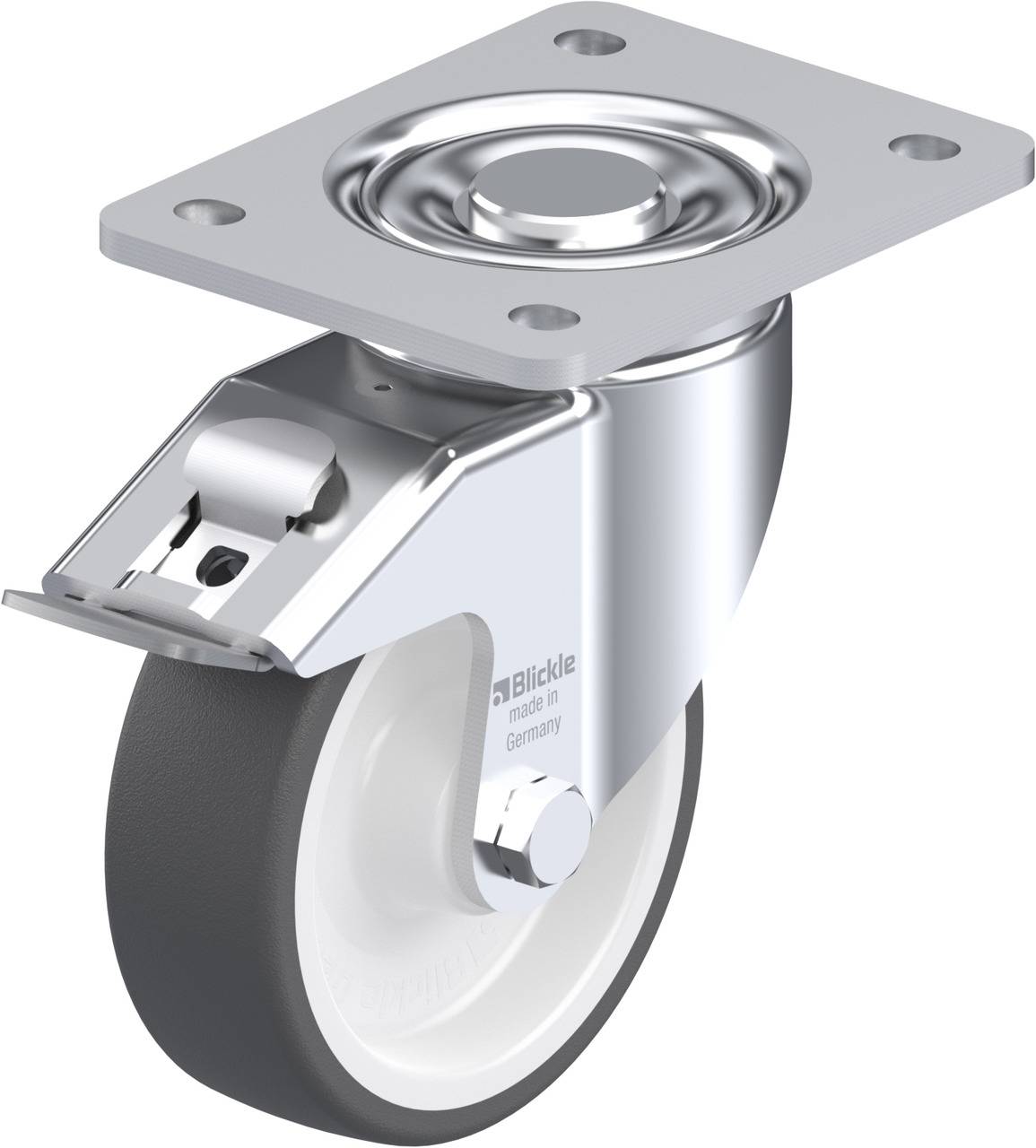 Blickle 652719 LH-POTH 125R-3-FI Kółko skrętne z hamulcem Średnica koła: 125 mm Maksymalne obciążenie: 350 kg 1 szt. - obrazek 1
