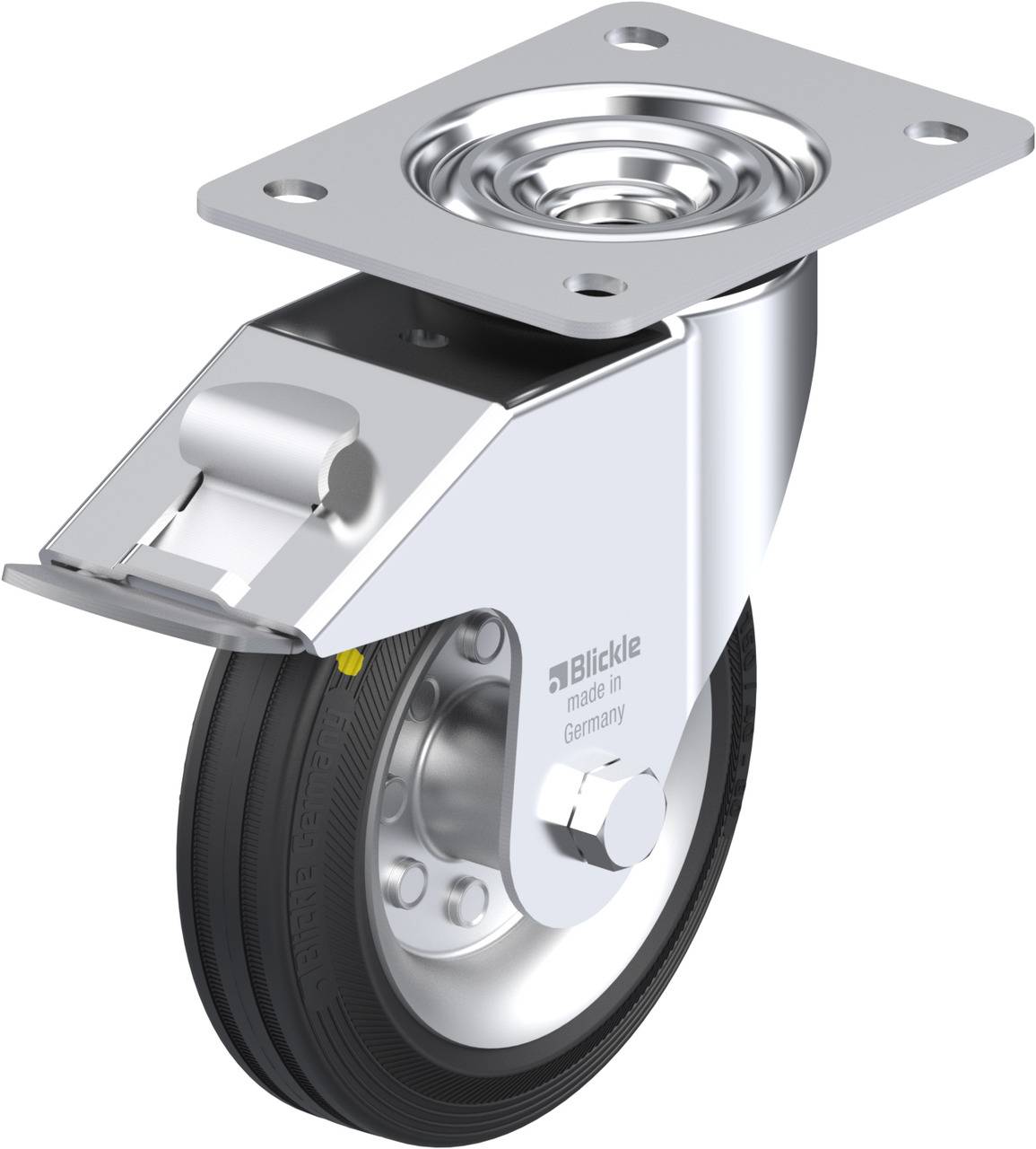 Blickle 642512 LE-VE 150R-FI-EL Kółko skrętne z hamulcem Średnica koła: 150 mm Maksymalne obciążenie: 135 kg 1 szt. - obrazek 1
