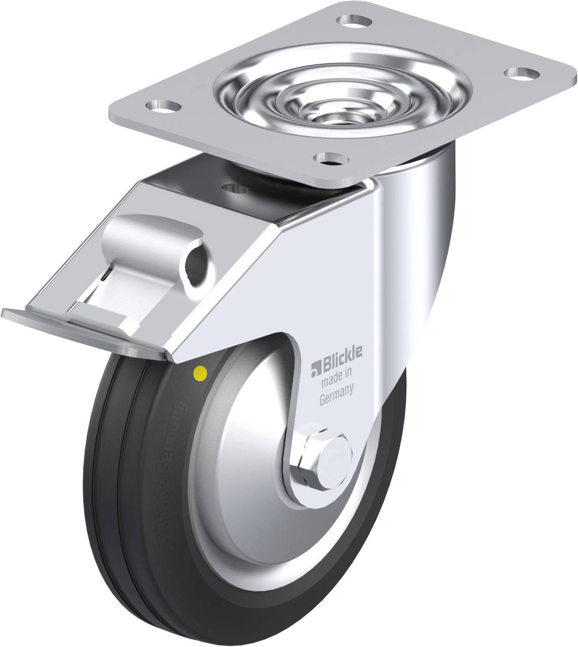 Blickle 749709 LE-VE 150R-FI-EL-FA Kółko skrętne z hamulcem Średnica koła: 150 mm Maksymalne obciążenie: 135 kg 1 szt. - obrazek 1