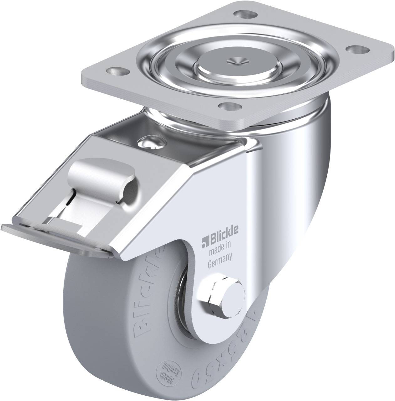 Blickle 852090 LH-SE 125K-FI-SG Kółko skrętne z hamulcem Średnica koła: 125 mm Maksymalne obciążenie: 320 kg 1 szt. - obrazek 1