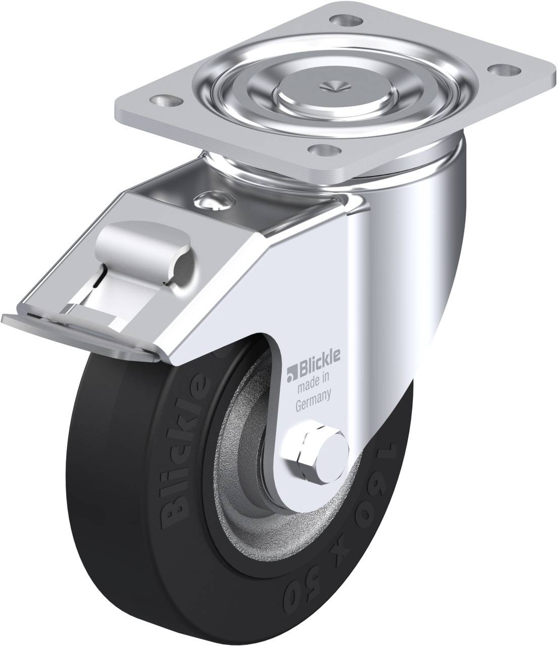 Blickle 562330 LH-SE 160K-FI Kółko skrętne z hamulcem Średnica koła: 160 mm Maksymalne obciążenie: 450 kg 1 szt. - obrazek 1