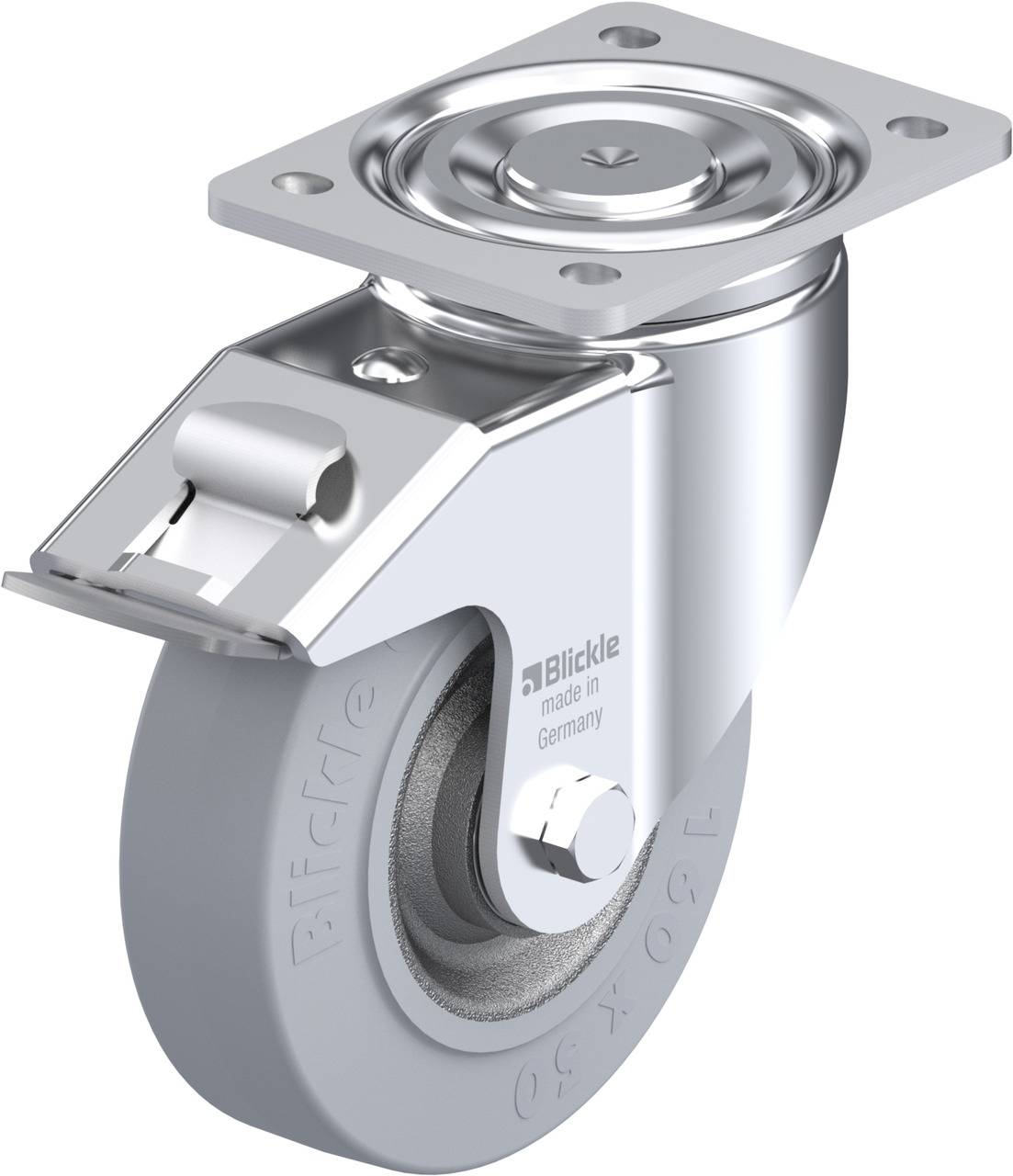 Blickle 542803 LH-SE 160K-FI-SG Kółko skrętne z hamulcem Średnica koła: 160 mm Maksymalne obciążenie: 450 kg 1 szt. - obrazek 1