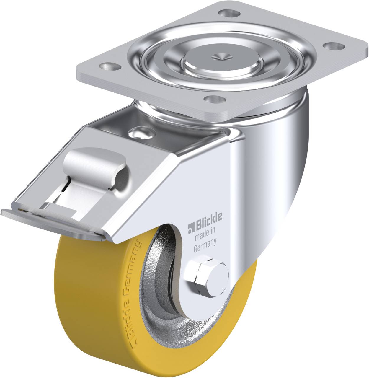 Blickle 562892 LH-SETH 125K-FI Kółko skrętne z hamulcem Średnica koła: 125 mm Maksymalne obciążenie: 500 kg 1 szt. - obrazek 1