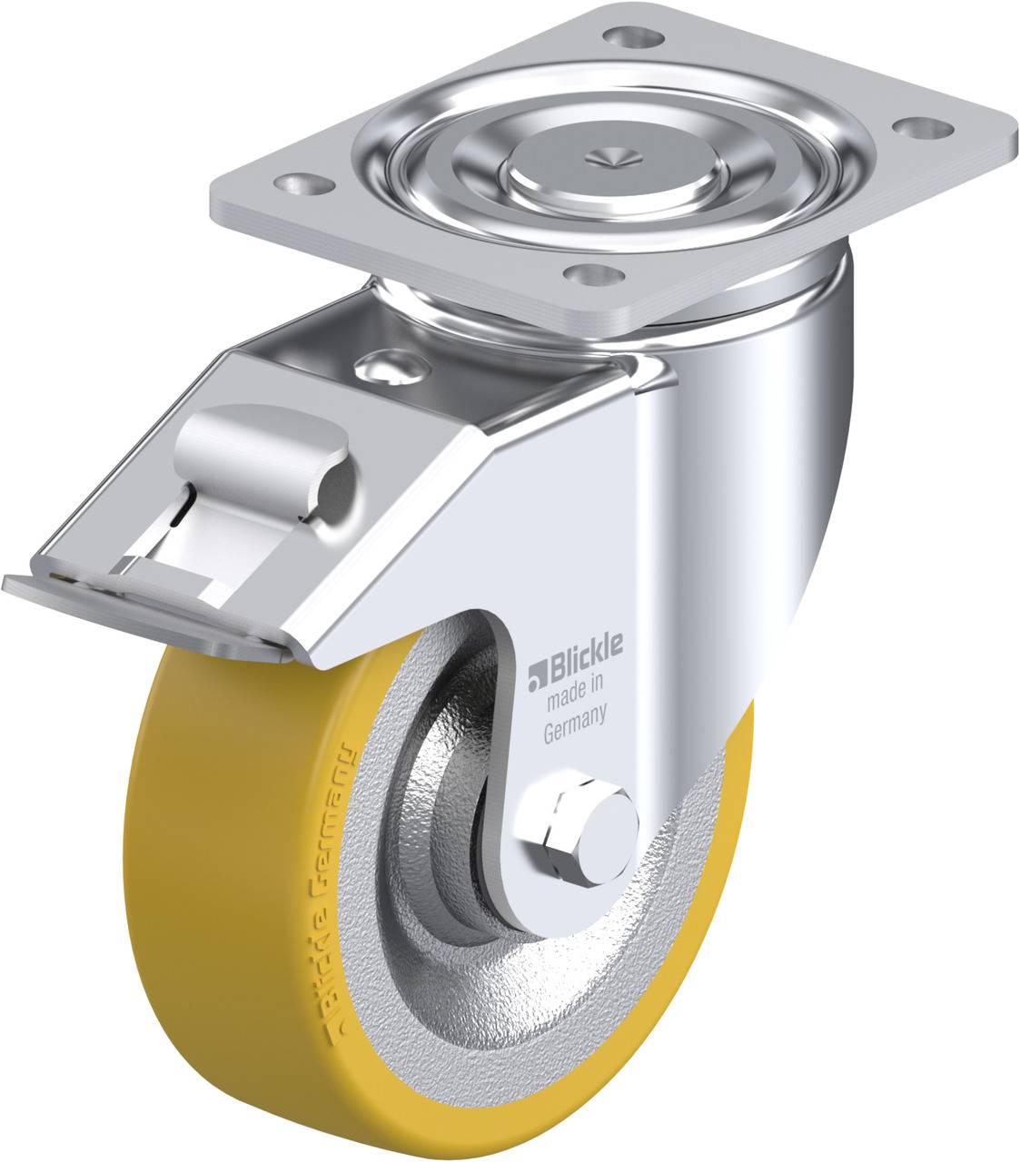 Blickle 562884 LH-SETH 150K-FI Kółko skrętne z hamulcem Średnica koła: 150 mm Maksymalne obciążenie: 650 kg 1 szt. - obrazek 1