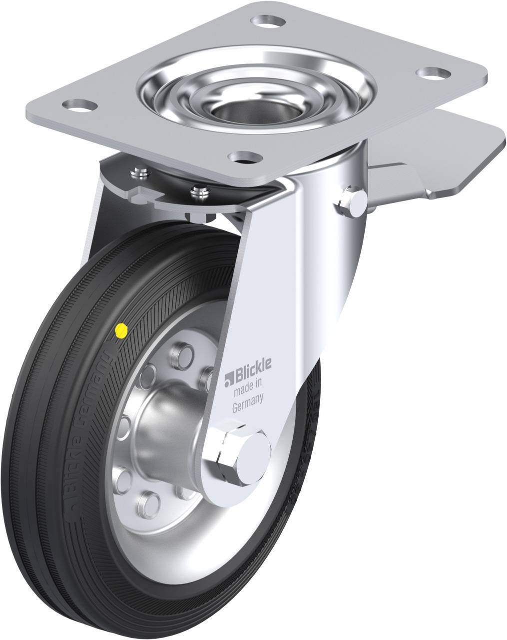 Blickle 686592 LE-VE 150R-ST-EL Kółko skrętne z hamulcem Średnica koła: 150 mm Maksymalne obciążenie: 135 kg 1 szt. - obrazek 1