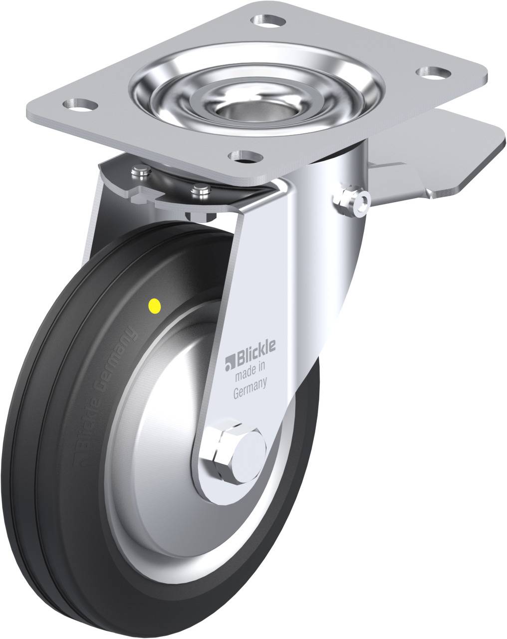 Blickle 749707 LE-VE 150R-ST-EL-FA Kółko skrętne z hamulcem Średnica koła: 150 mm Maksymalne obciążenie: 135 kg 1 szt. - obrazek 1