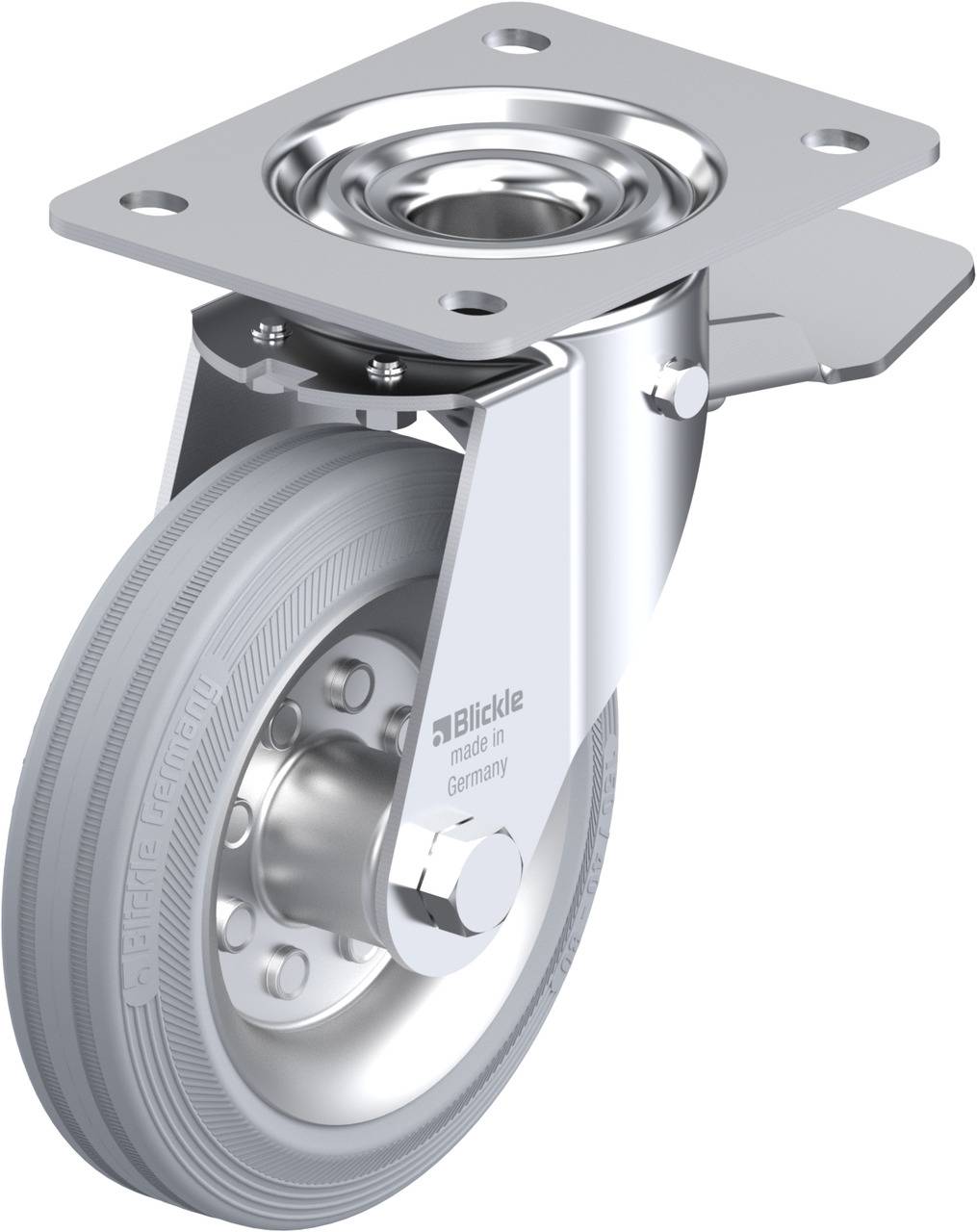 Blickle 670125 LE-VE 150R-ST-SG Kółko skrętne z hamulcem Średnica koła: 150 mm Maksymalne obciążenie: 135 kg 1 szt. - obrazek 1