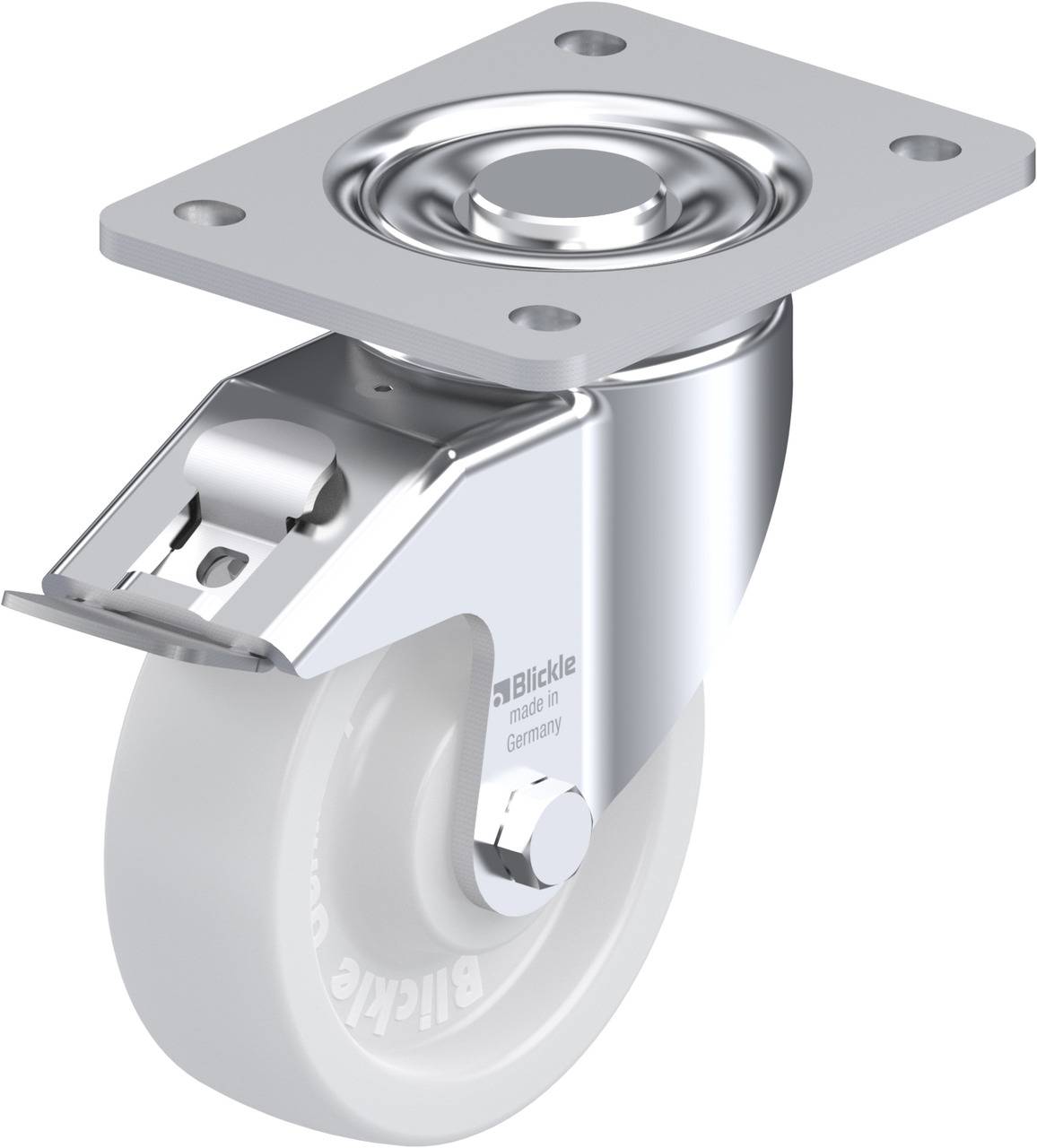 Blickle 633768 LH-SPO 125G-3-FI Kółko skrętne z hamulcem Średnica koła: 125 mm Maksymalne obciążenie: 700 kg 1 szt. - obrazek 1