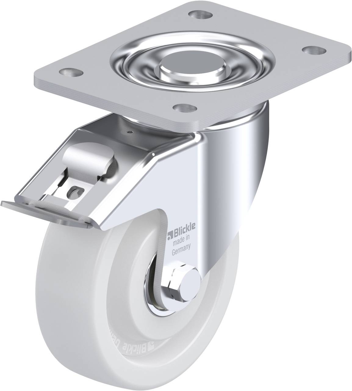 Blickle 606285 LH-SPO 125K-3-FI Kółko skrętne z hamulcem Średnica koła: 125 mm Maksymalne obciążenie: 700 kg 1 szt. - obrazek 1