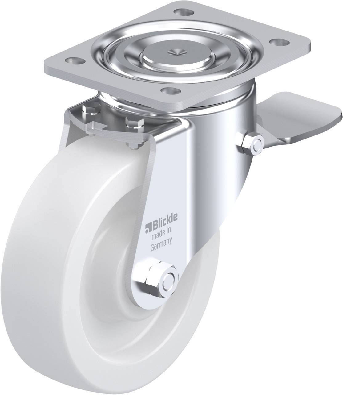 Blickle 852908 LH-SPO 160G-ST Kółko skrętne z hamulcem Średnica koła: 160 mm Maksymalne obciążenie: 850 kg 1 szt. - obrazek 1