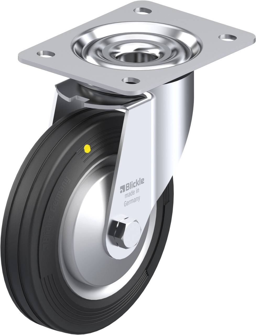 Blickle 737605 LE-VE 160R-EL-FA Kółko skrętne Średnica koła: 160 mm Maksymalne obciążenie: 135 kg 1 szt. - obrazek 1
