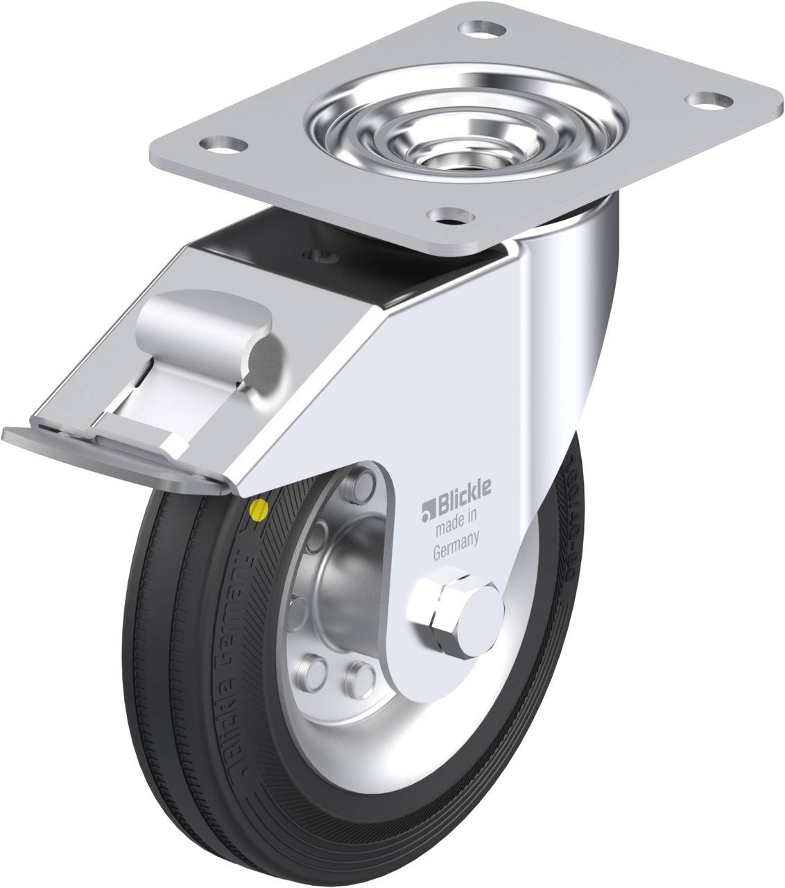 Blickle 451716 LE-VE 160R-FI-EL Kółko skrętne z hamulcem Średnica koła: 160 mm Maksymalne obciążenie: 135 kg 1 szt. - obrazek 1